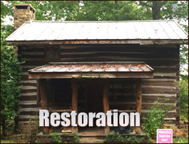 Historic Log Cabin Restoration  Glendale Springs, North Carolina