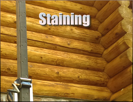  Glendale Springs, North Carolina Log Home Staining